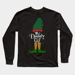 The Daddy Elf Matching Family Group Christmas Party Pajama Long Sleeve T-Shirt